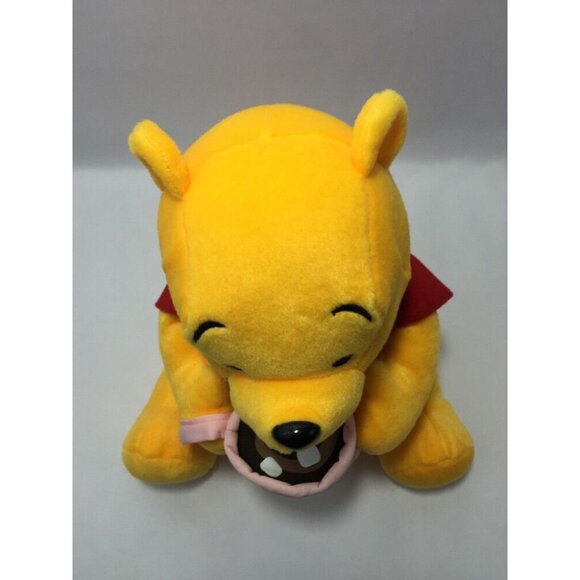 Winnie the Pooh Holding Hot Cocoa Plush Bear Stuffed Animal Baby Toy 11" Disney - Picture 8 of 13
